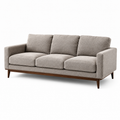 3-Sitzer-Sofa aus Webstoff mit Holzgestell in Taupe/Braun, 215 x 88 x 84 cm